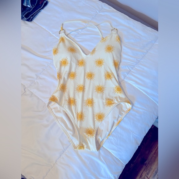 Sunshine Yellow Women’s  One Piece Swimsuit - Picture 1 of 3